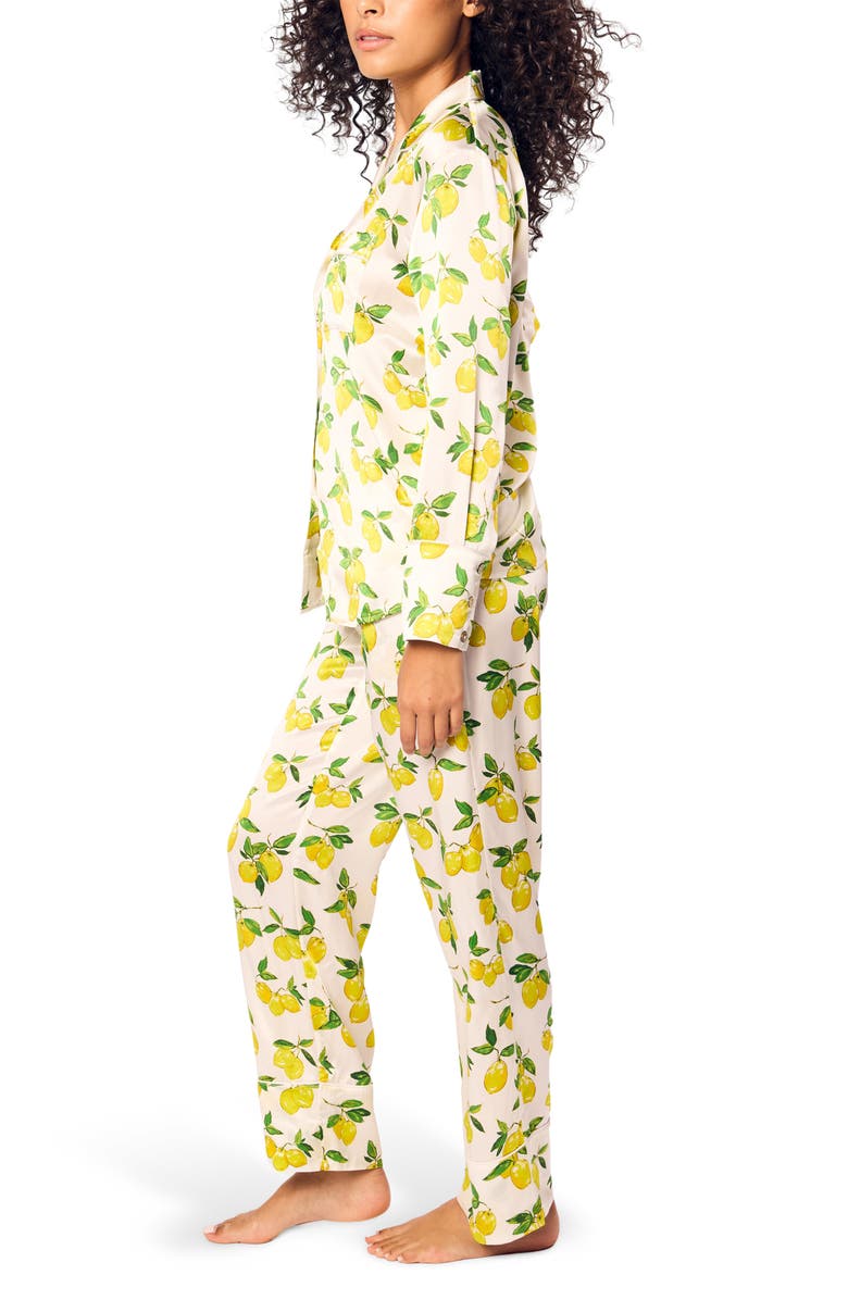 Petite Plume Amalfi Mulberry Silk Pajamas, Alternate, color, 