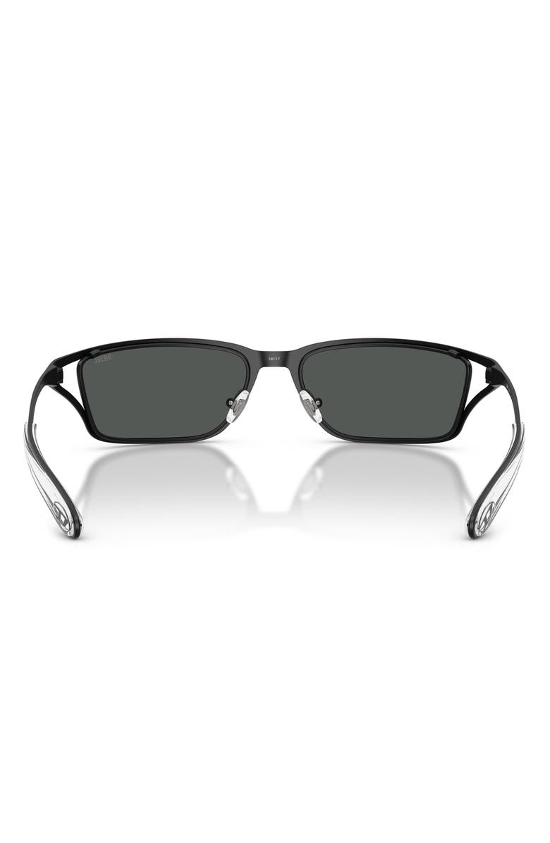 DIESEL<sup>®</sup> DL1015 58mm Rectangular Sunglasses, Alternate, color, Matte Black / Dark Grey