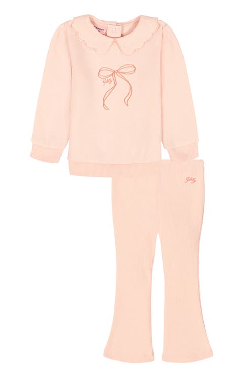 Bow Sweatshirt & Flared Sweatpants Set (Baby)