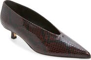 aeyde Clara Pointed Toe Kitten Heel Pump