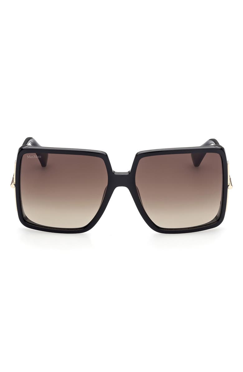 Max Mara 58mm Gradient Square Sunglasses, Main, color,