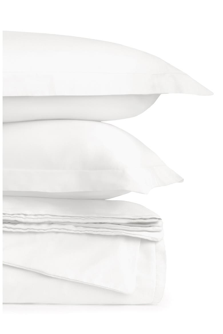 Cotton Solid Duvet Cover & Sham Set, Alternate, color, WHITE