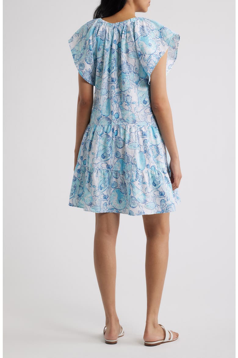 Norella Linen Swing Dress, Alternate, color, RESORT WHITE SHELL SHINE