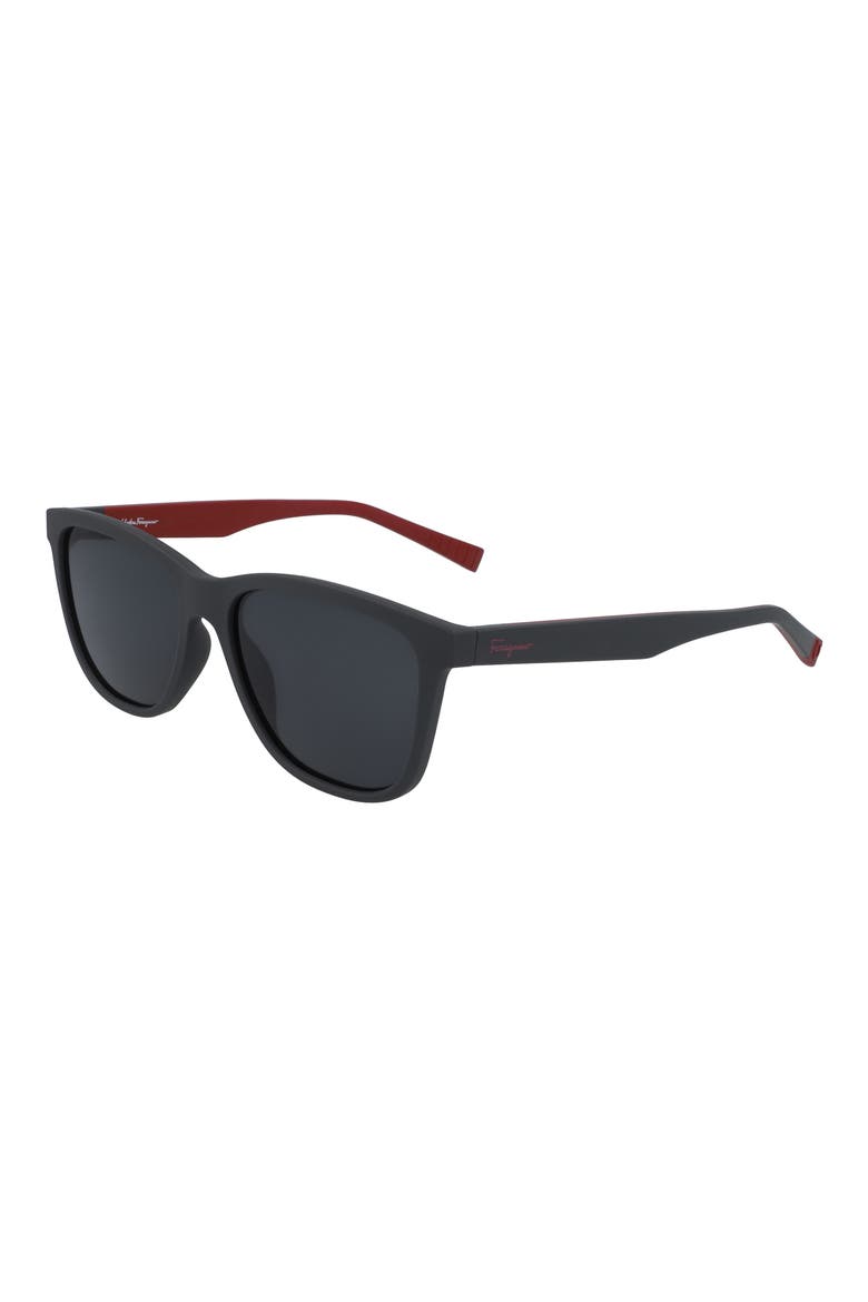 57mm Rectangular Sunglasses, Alternate, color, GREY MATTE/ GREY