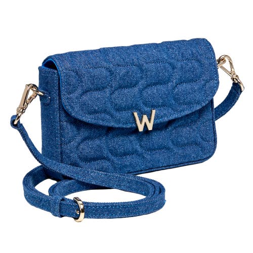 Wolf Mimi Swirl Shoulder Bag With Scarf In Denim