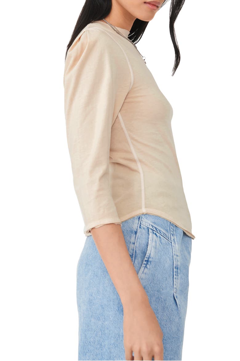 We the Free Clover Puff Shoulder Top, Alternate, color, OATMEAL