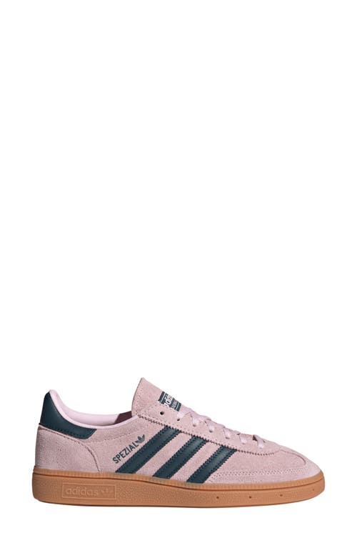 Shop Adidas Originals Adidas Handball Spezial Sneaker In Clear Pink/arctic Night/gum