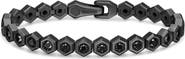David Yurman Men
s Hex Pavé Tennis Bracelet in Black Titanium with Black Diamonds