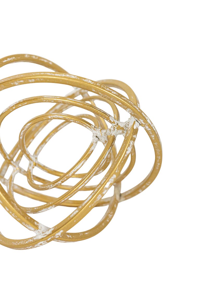 Multiple Ring Decorative Orb Brass Metal, Alternate, color, Gold