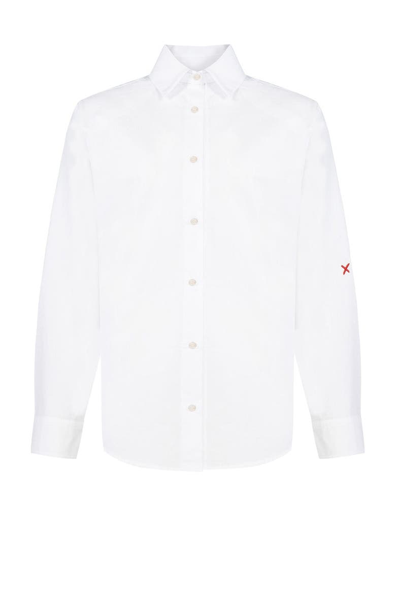 Pure Cotton Your *Itch Padded Shoulder Shirt, Alternate, color, white