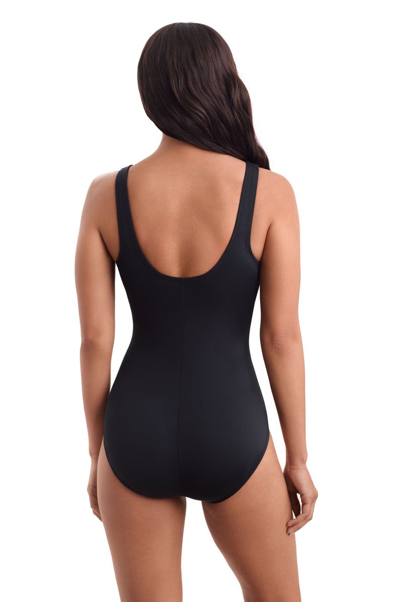 ShapeSolver Sport Highneck Tank Chlorine Resistant One-Piece Swimsuit, Alternate, color, Multi Wave Power