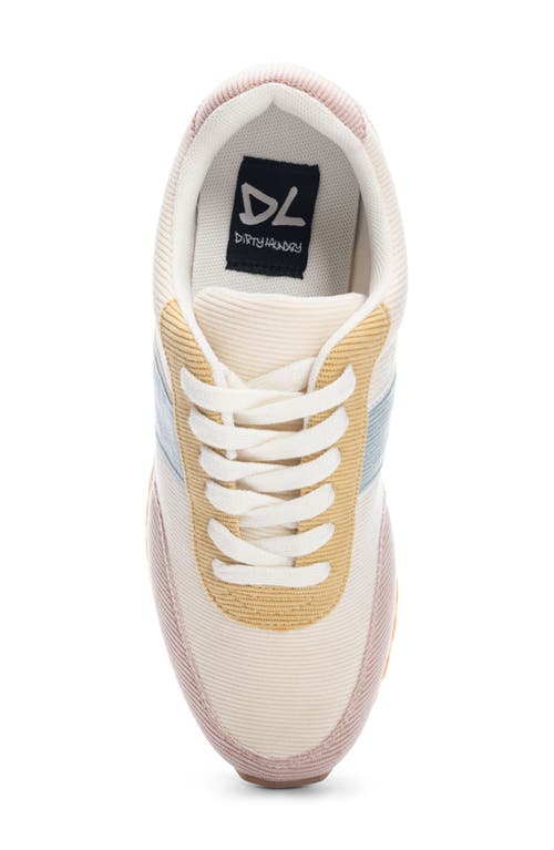 Dirty Laundry Desert Dog Ivory Multi Color Block Corduroy Sneakers In Multi