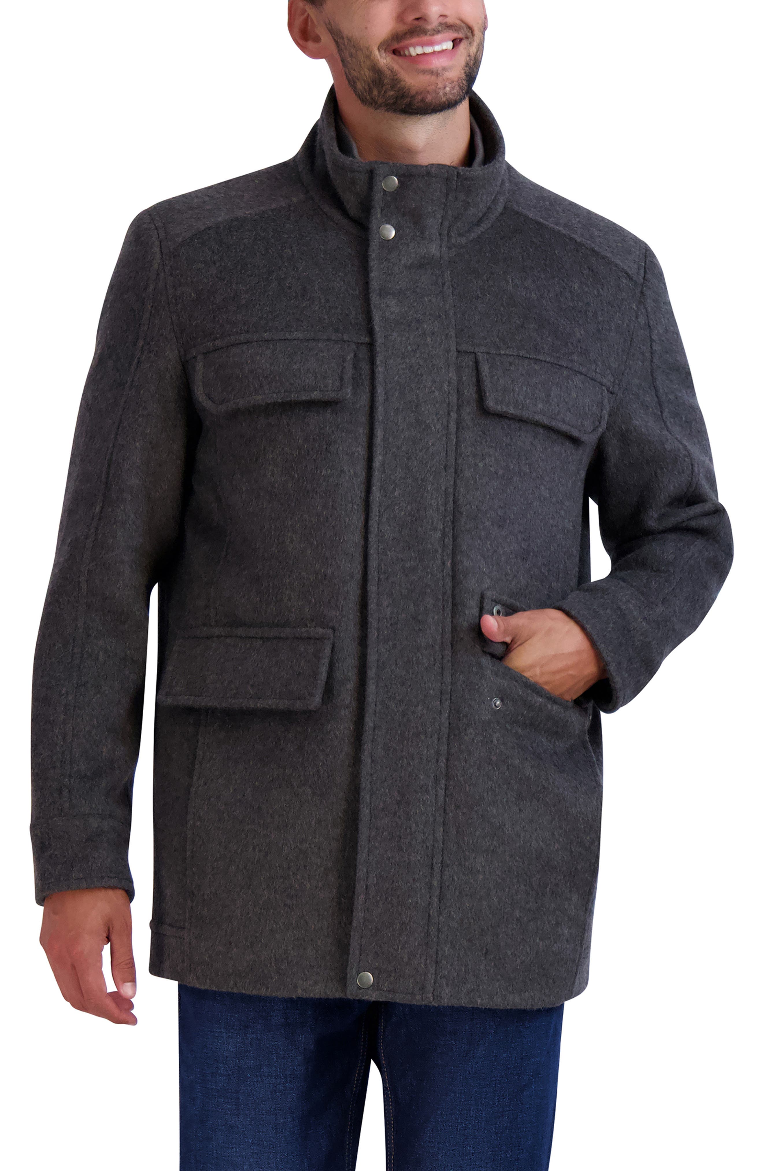 Cole Haan Wool Blend Field Coat