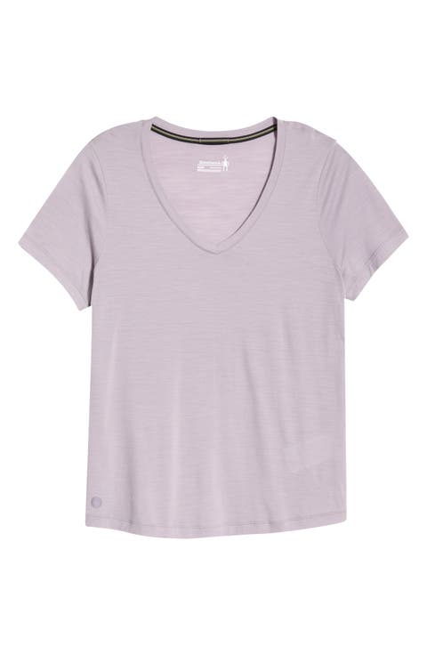 Ultralite V-Neck Short Sleeve Merino Wool Blend T-Shirt