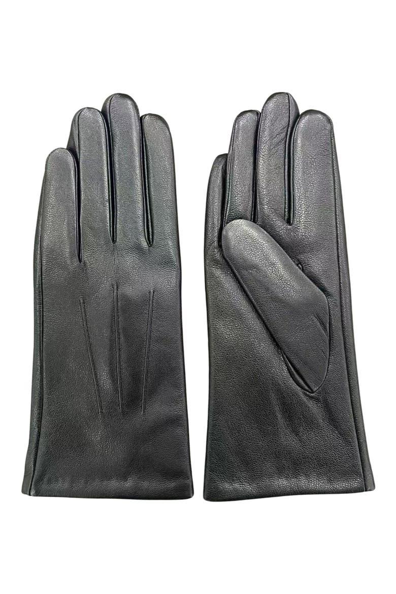 Leather Gloves, Main, color, BLACK