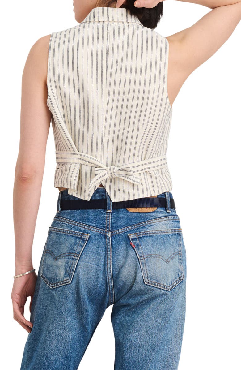 Alex Mill Mathilde Stripe Linen Vest, Alternate, color,