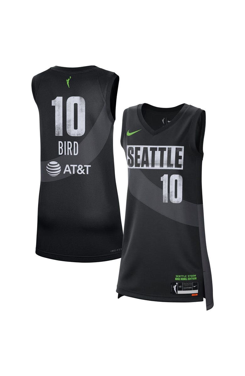 Nike Women's Nike Sue Bird Black Seattle Storm 2021 Rebel Edition Victory Player Jersey, Main, color,
