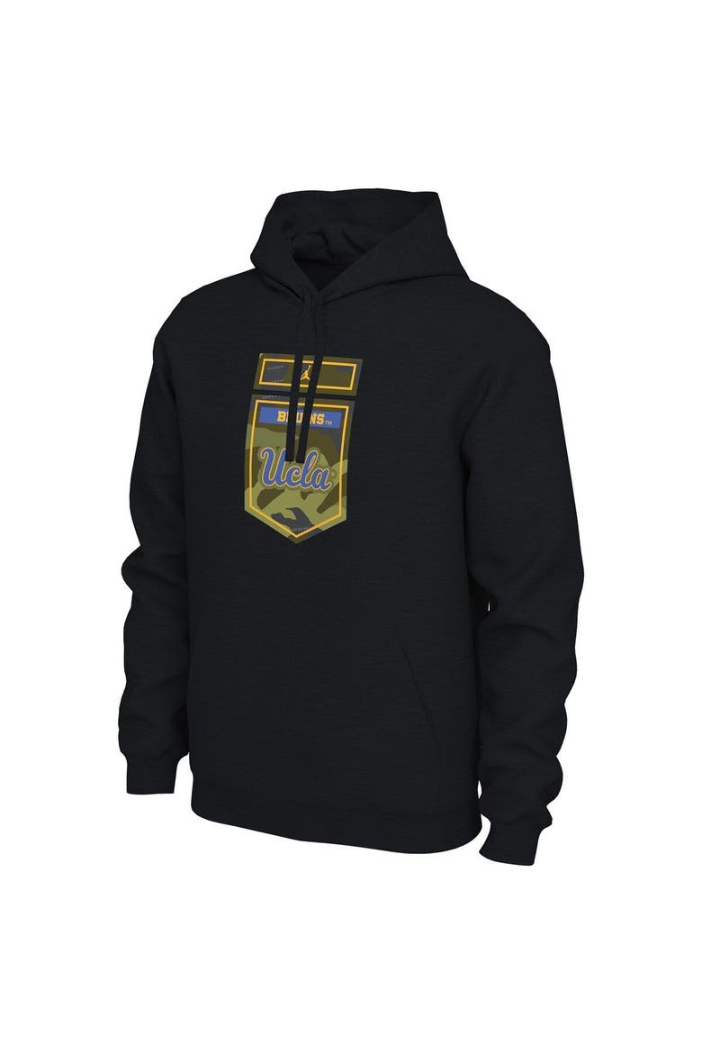 Men's Jordan Brand Black UCLA Bruins Veterans Camo Pullover Hoodie, Alternate, color, Black