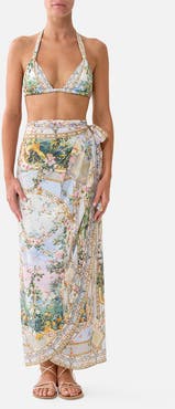 Camilla Draped Wrap Maxi Sarong W Tie Waist