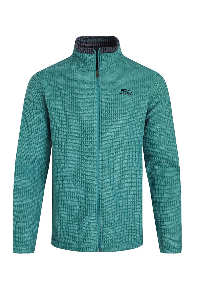 Shires Full Zip Grid Fleece, Alternate, color, Viridis