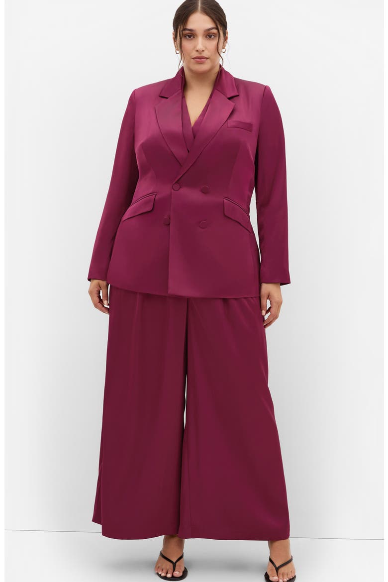 Rylie Palazzo Wide Leg Pants, Alternate, color, POMEGRANATE