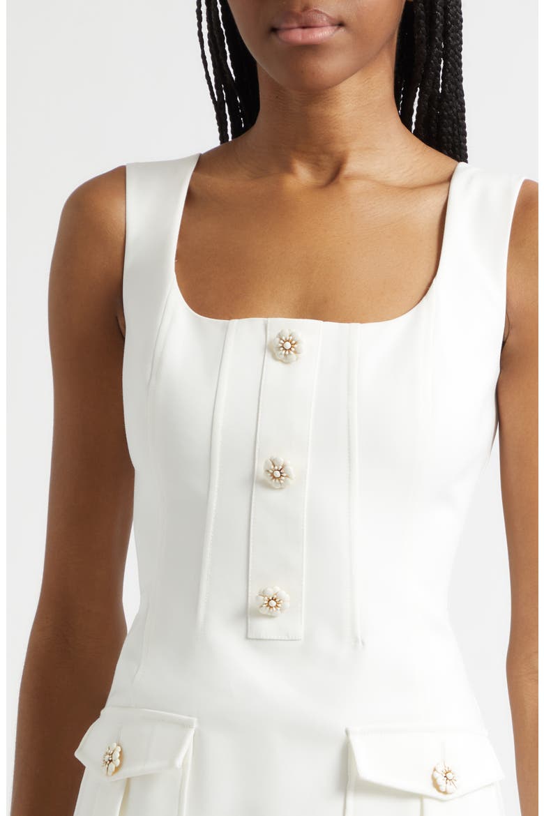 Azalea Cotton Blend Minidress, Alternate, color, IVORY