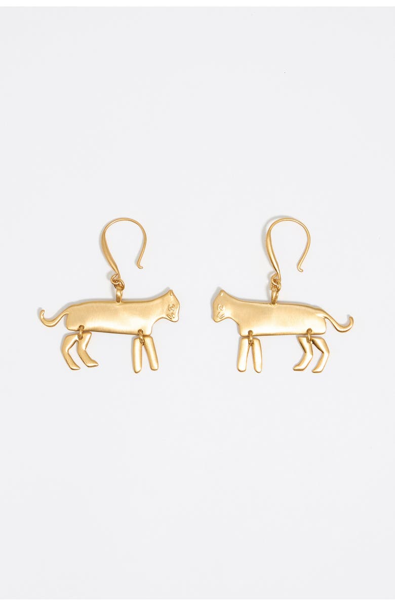 Bimba y Lola Metal Motif Hook Earrings, Main, color, Gold