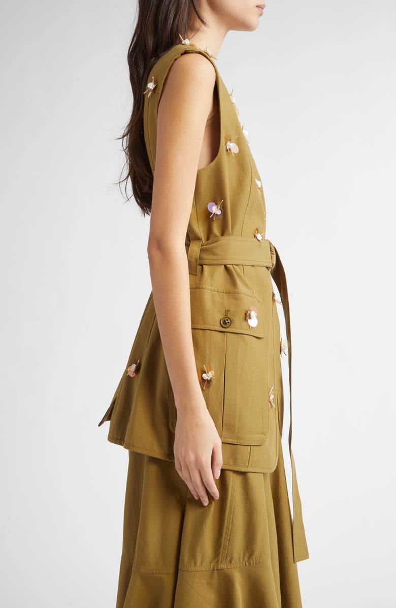 Ulla Johnson Twyla Floral Appliqué Vest, Alternate, color,