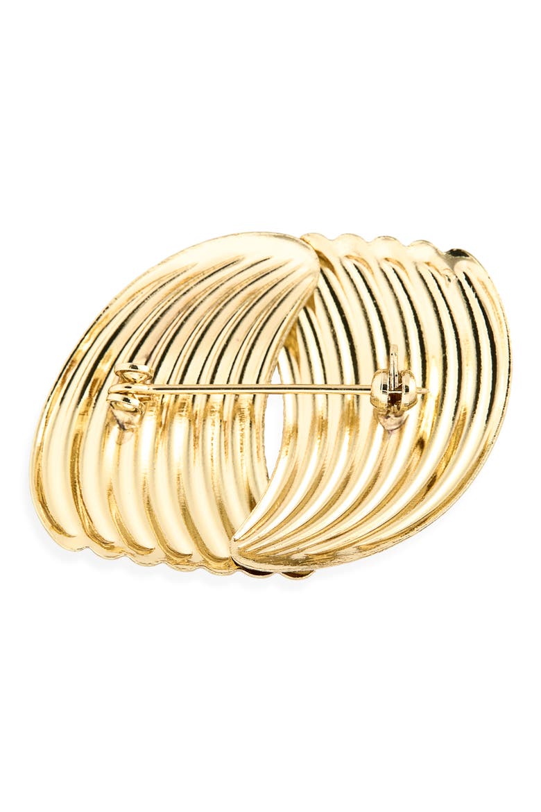 Textured Brooch, Alternate, color, GOLD