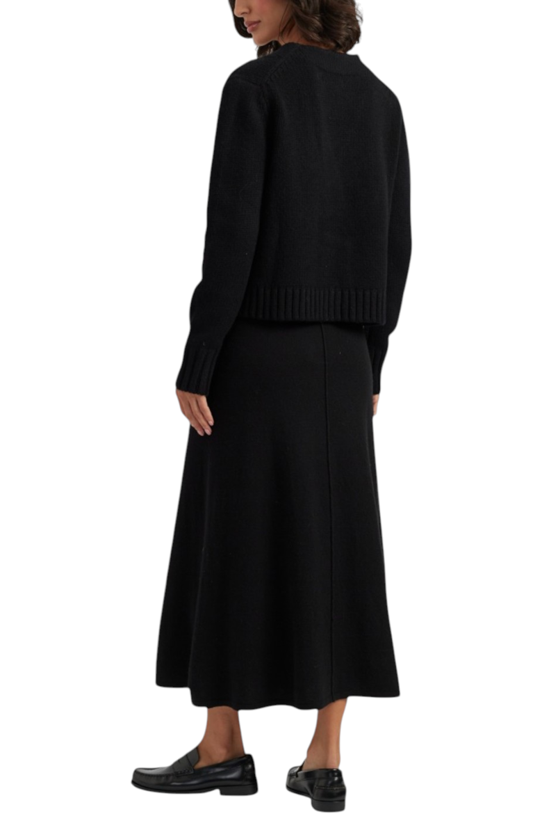 Merino Heart Cardigan, Alternate, color, Black
