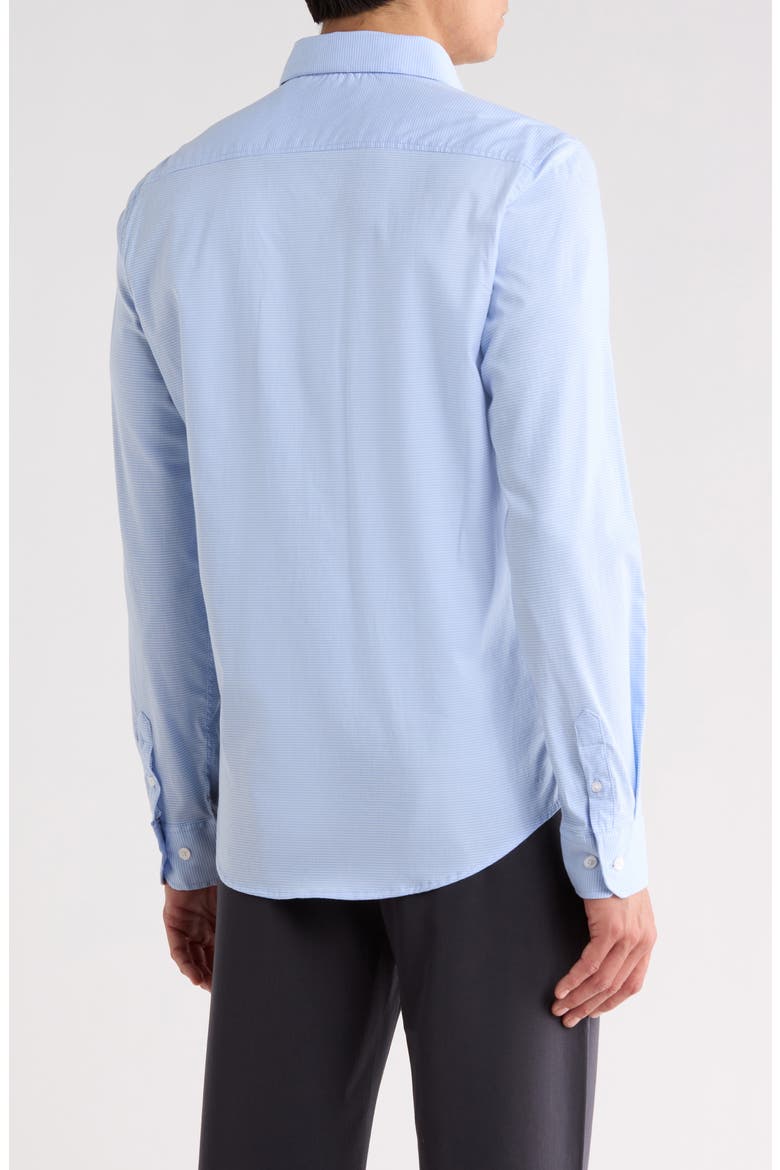 Micro Geo Print Button-Up Shirt, Alternate, color, LIGHT BLUE