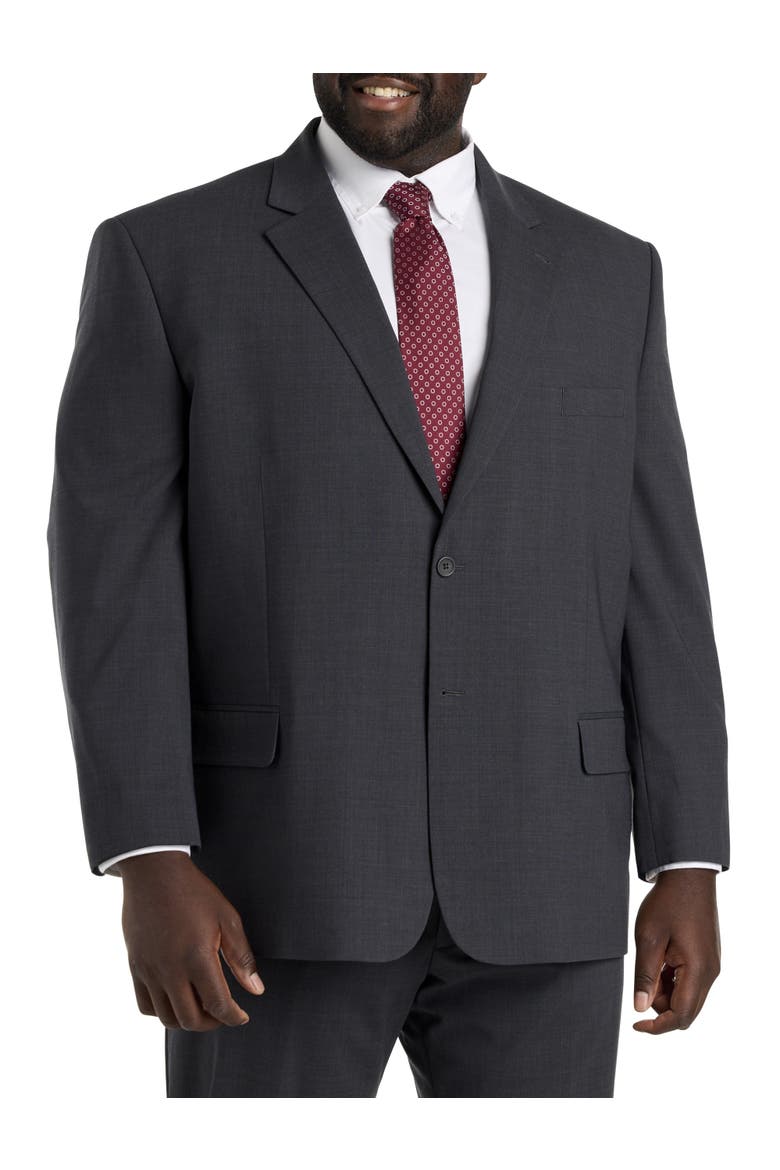 Big & Tall Perfect Fit Jacket-Relaxer Suit Jacket - Executive Cut V3, Main, color, CHARCOAL