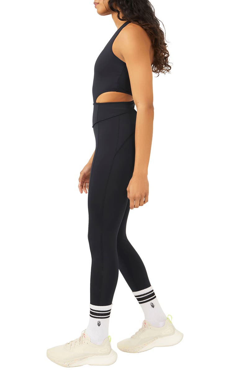 Free People FP Movement Back It Up Jumpsuit, Alternate, color, Black