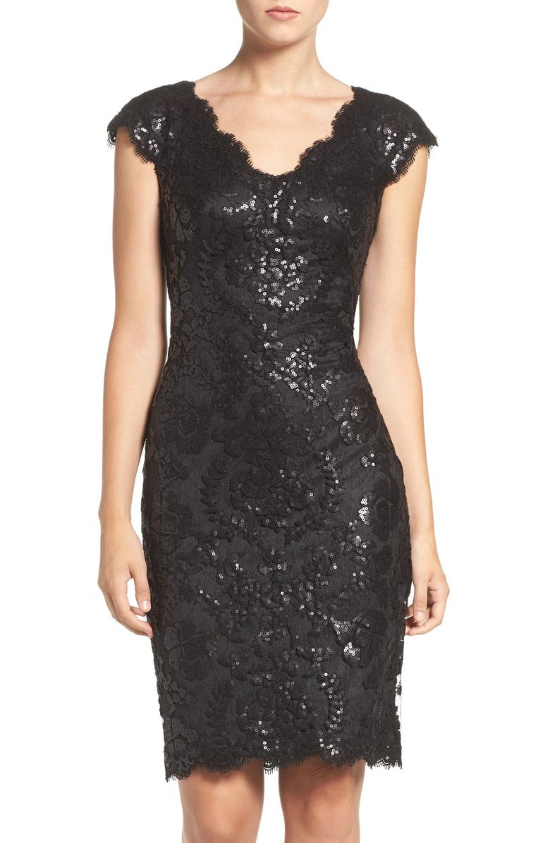 Tadashi Shoji Sequin Sheath Dress, Main, color, 