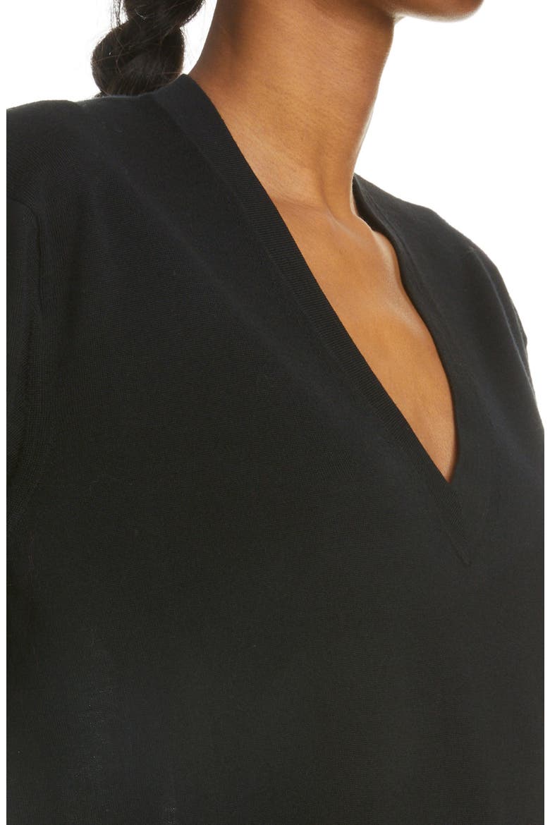 Jeline V-Neck Merino Wool Sweater, Alternate, color, BLACK