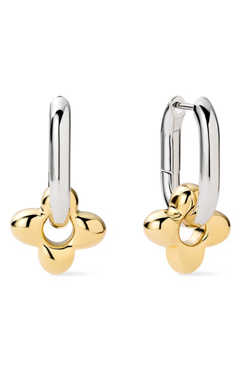 Cassia Drop Hoop Earrings