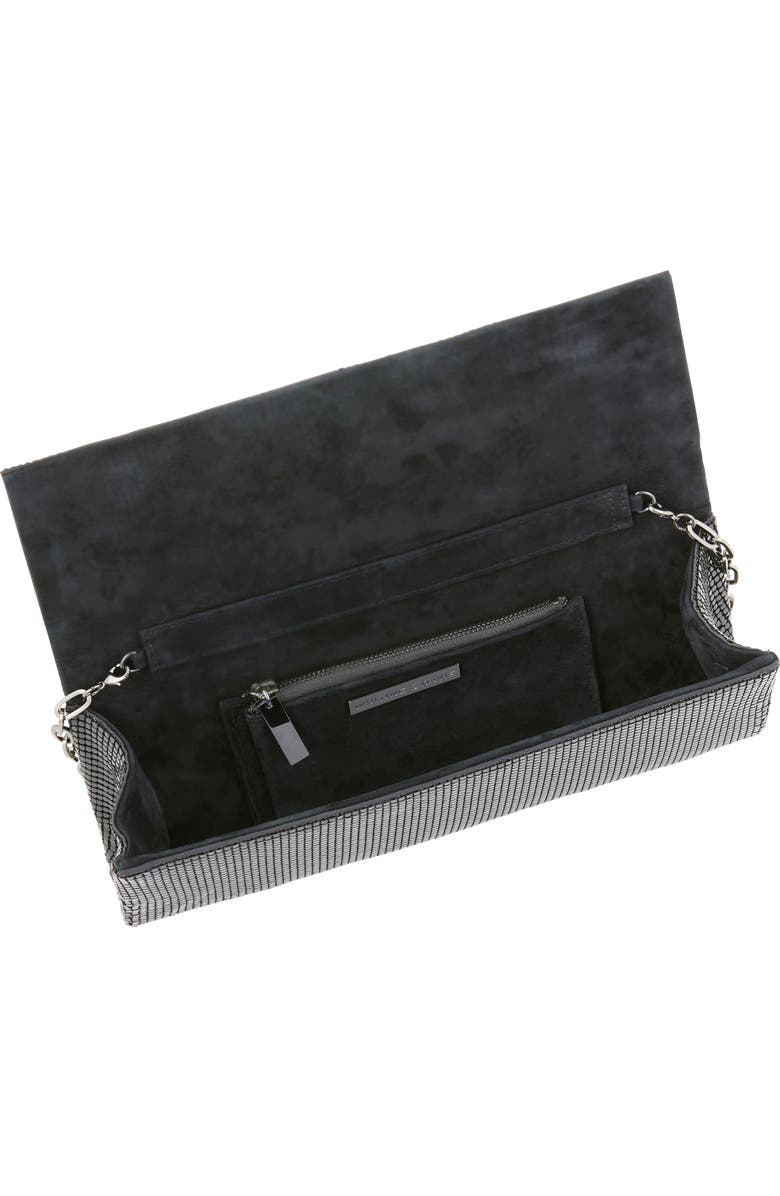 Whiting & Davis Zoe Baguette Clutch, Alternate, color, Black