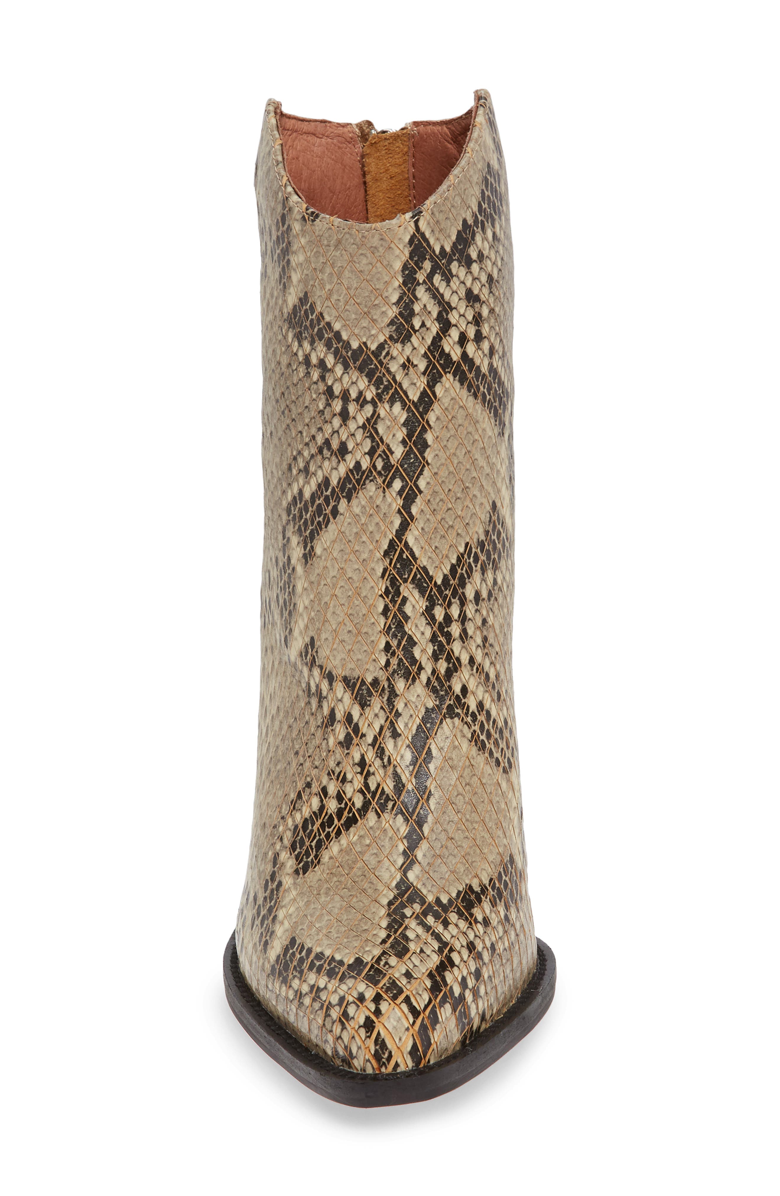West Bootie, Alternate, color, SNAKE PRINT LEATHER