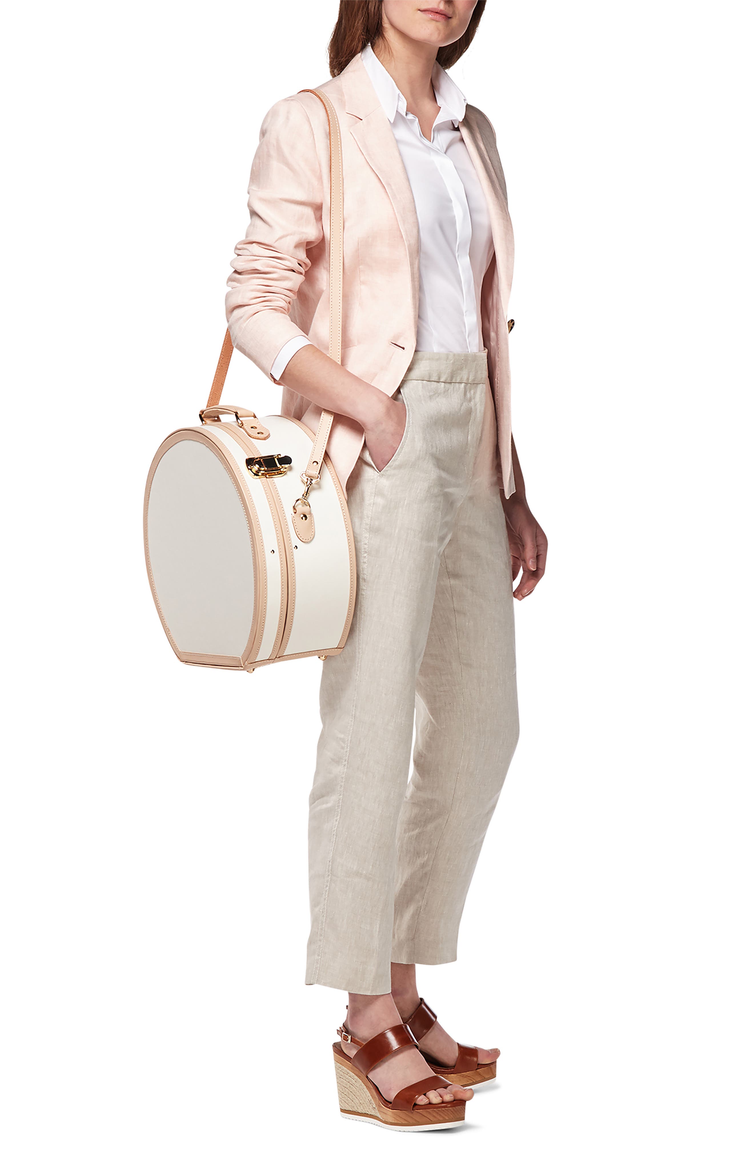 SteamLine Luggage The Sweetheart Large Hatbox, Alternate, color, 