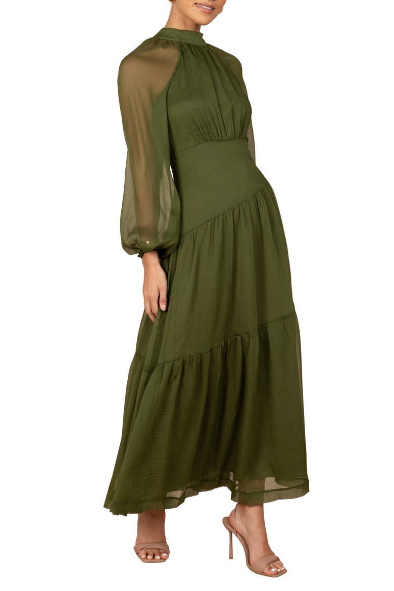 olive green maxi dress with sleeves Floral Print - Shirt Dresses or no bra Olive Ribbed Knit Long Sleeve