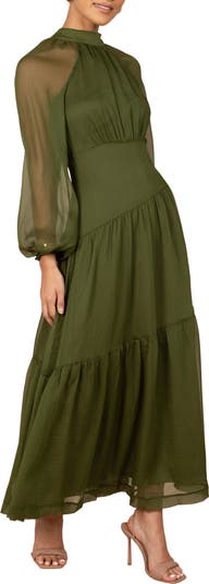 Julip Long Sleeve Tiered Maxi Dress