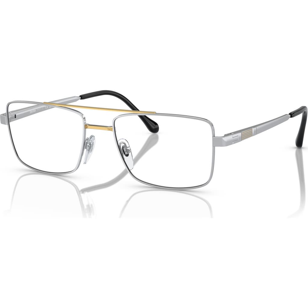 Sferoflex 56mm Square Optical Glasses In Metallic