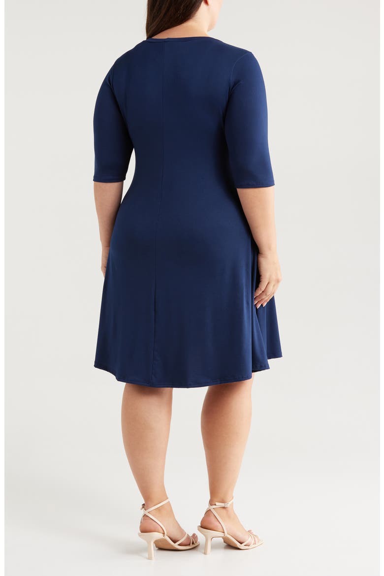 Scoop Neck Jersey Dress, Alternate, color, NAVY