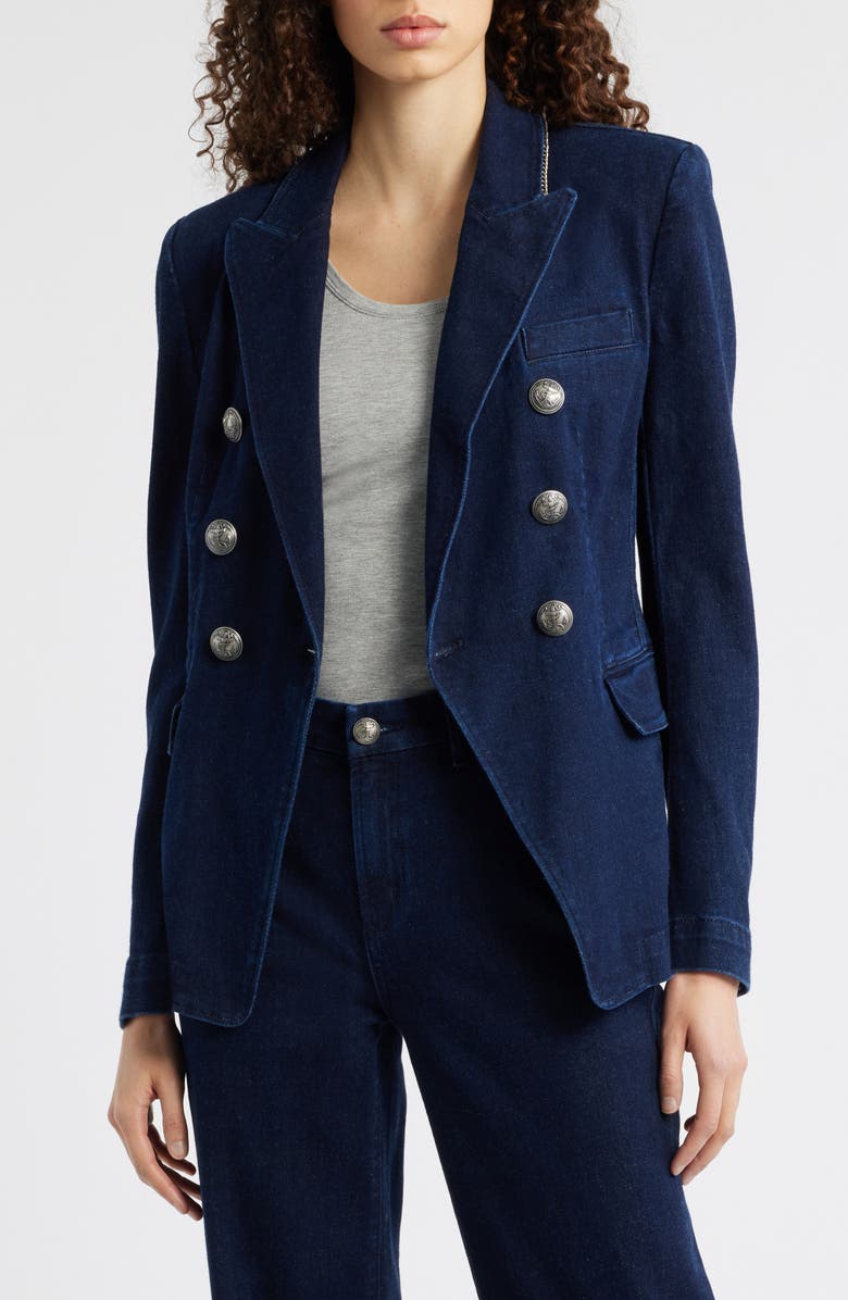 KOBI HALPERIN Cera Double Breasted Denim Jacket, Alternate, color, Indigo