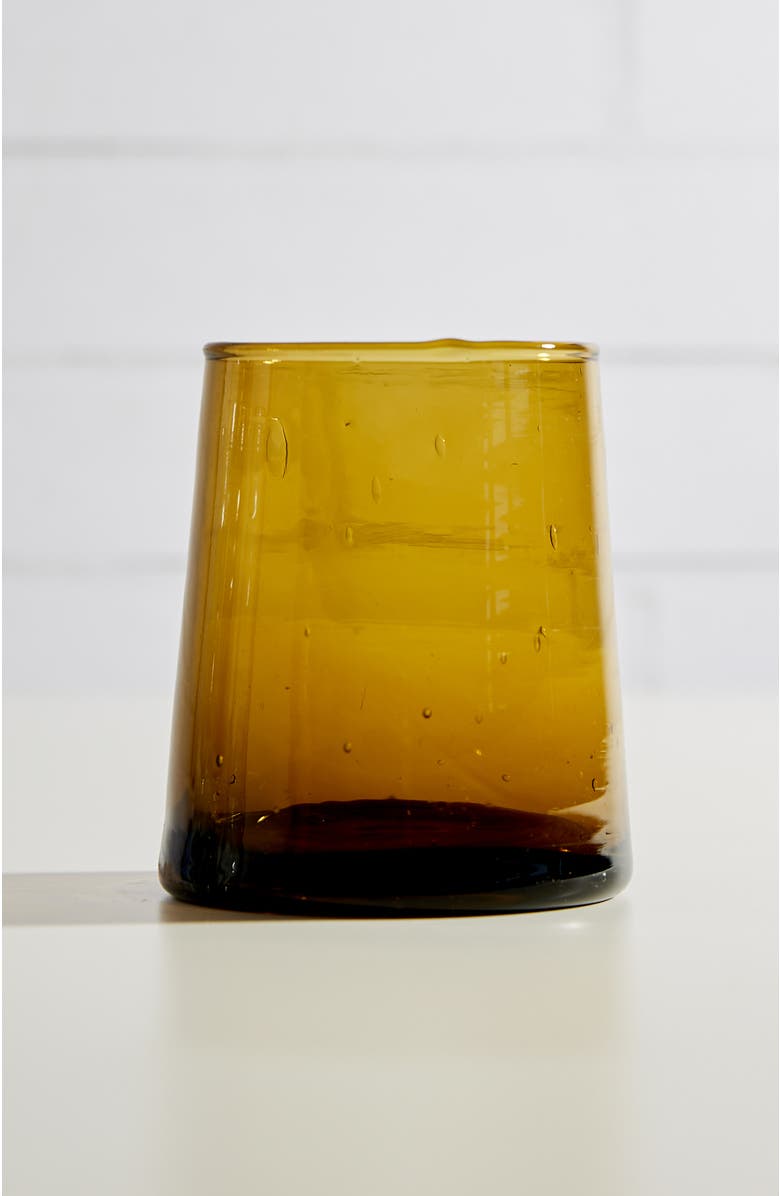 Verve Culture Moroccan Cone Glass Small, Alternate, color, Amber