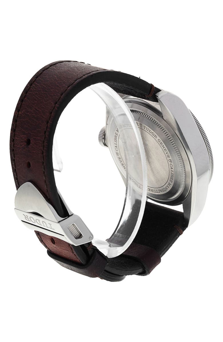 Watchfinder & Co. Tudor Preowned 2021 Black Bay GMT Automatic Leather Strap Watch, 41mm, Alternate, color, 