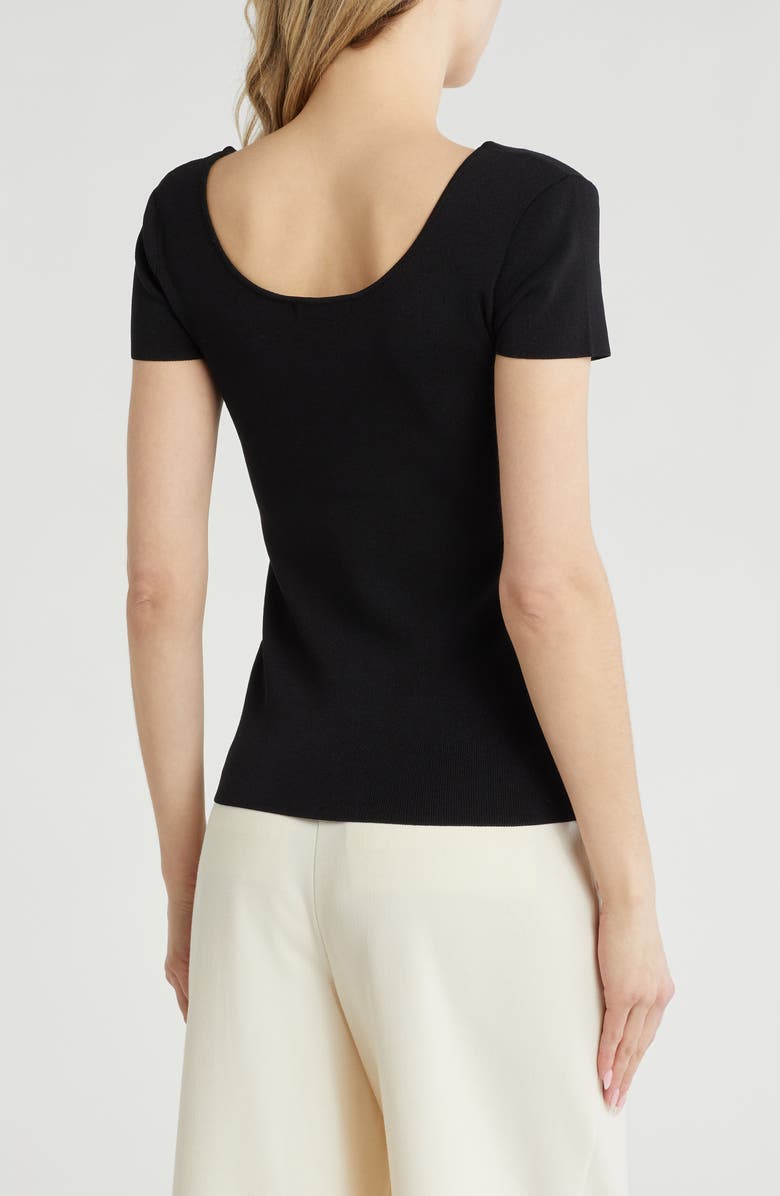 Elie Tahari Sweetheart Ribbed T-Shirt, Alternate, color, 