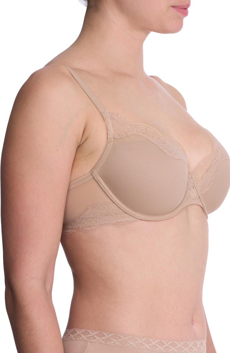 Natori Elusive Lace Plunge T-Shirt Bra, Alternate, color, Cafe