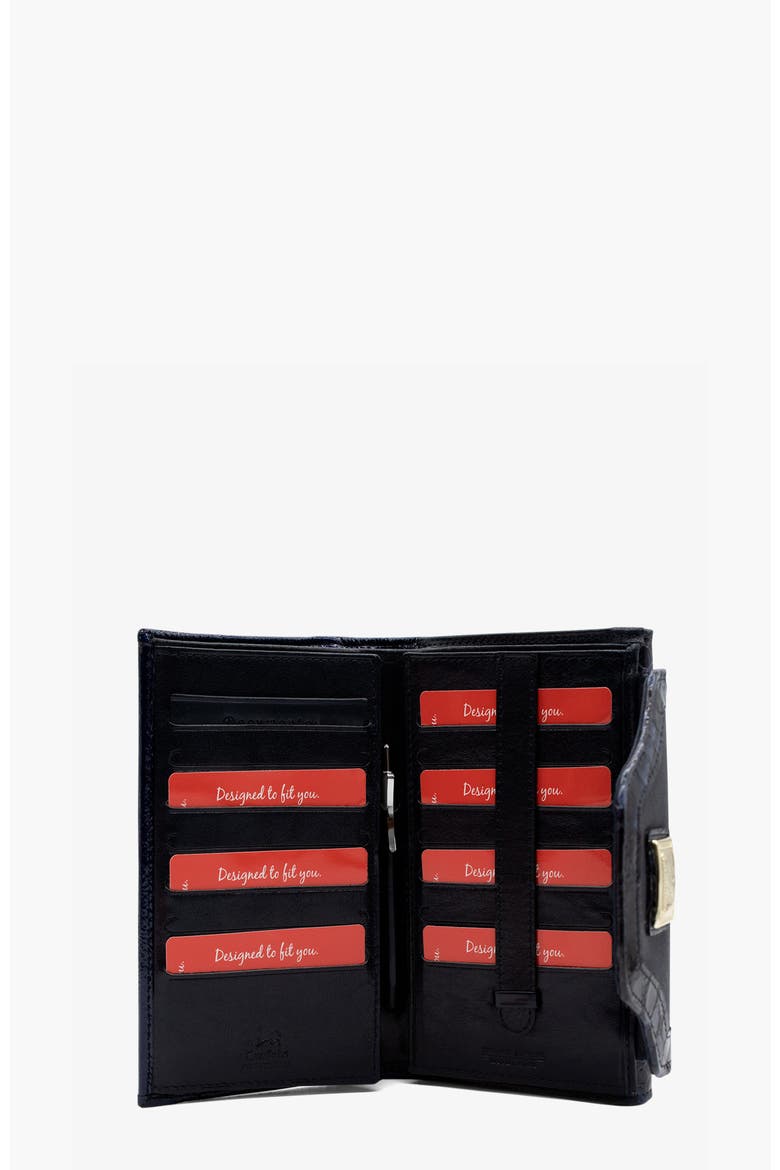 Grace 204 Wallet, Alternate, color, Navy / White