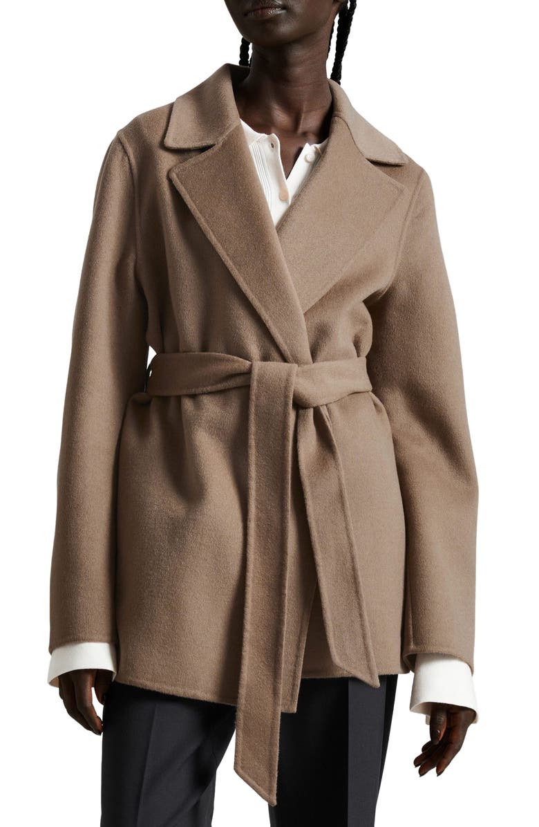 & Other Stories Belted Wool Blend Coat, Main, color, 